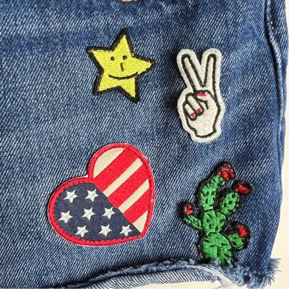 Levi’s Original Fit 501 Jean Shirts with Colorful Patches Size 26 - Picture 7 of 14